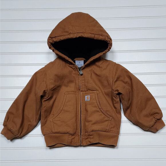 Carhartt Canvas Flannel Quilt Lined Insulated Jacket/Coat